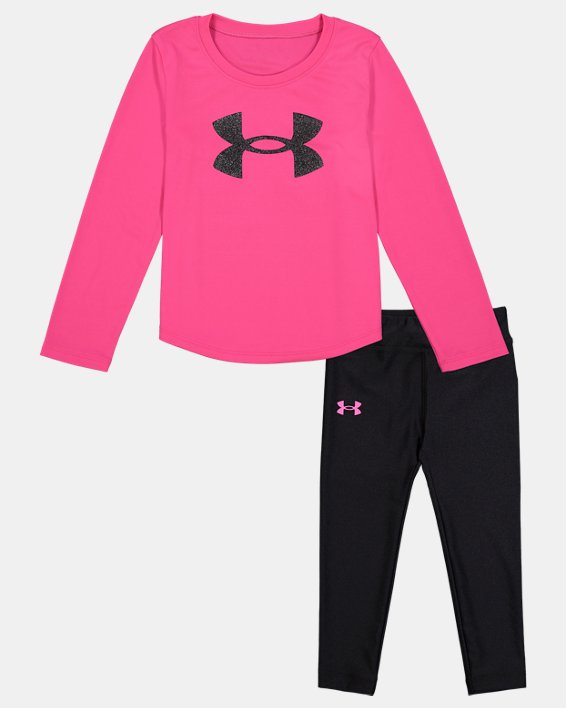 Girls' Pre-School UA Big Logo Shiny Leggings Set