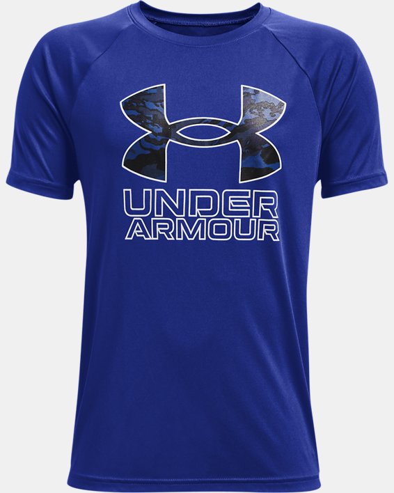 Boys' UA Tech™ Hybrid Print Fill Short Sleeve