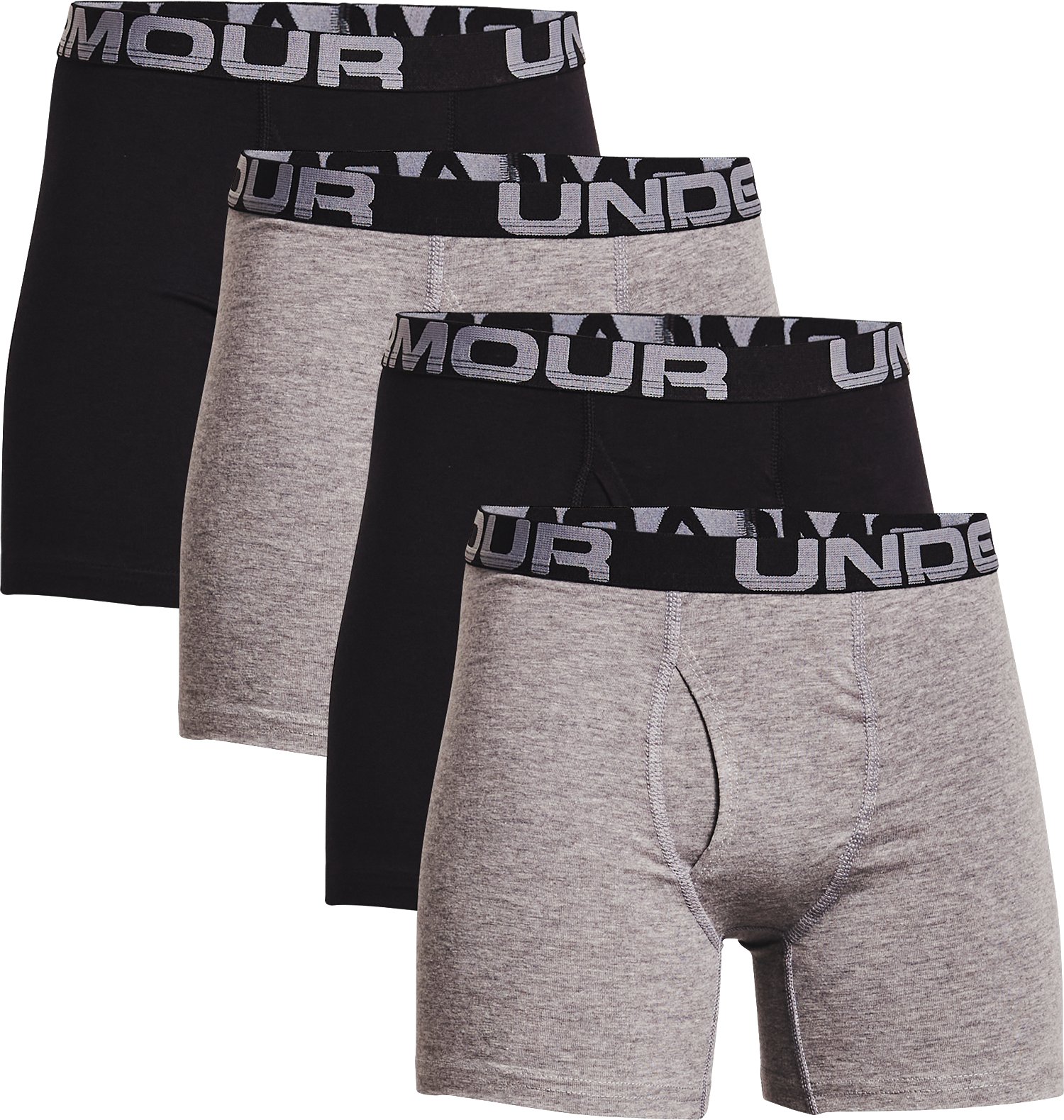 Boys' UA Cotton Boxer Briefs 4-Pack