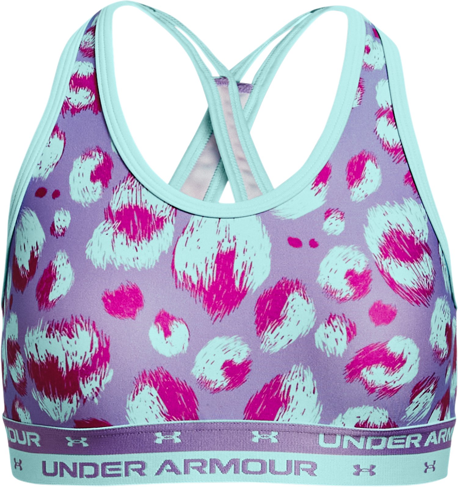 Girls' UA Crossback Printed Sports Bra