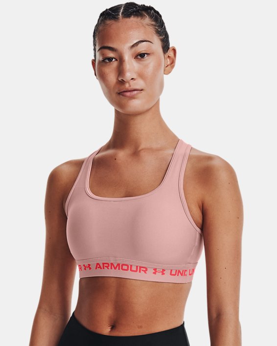 Women's Armour® Mid Crossback Heather Sports Bra