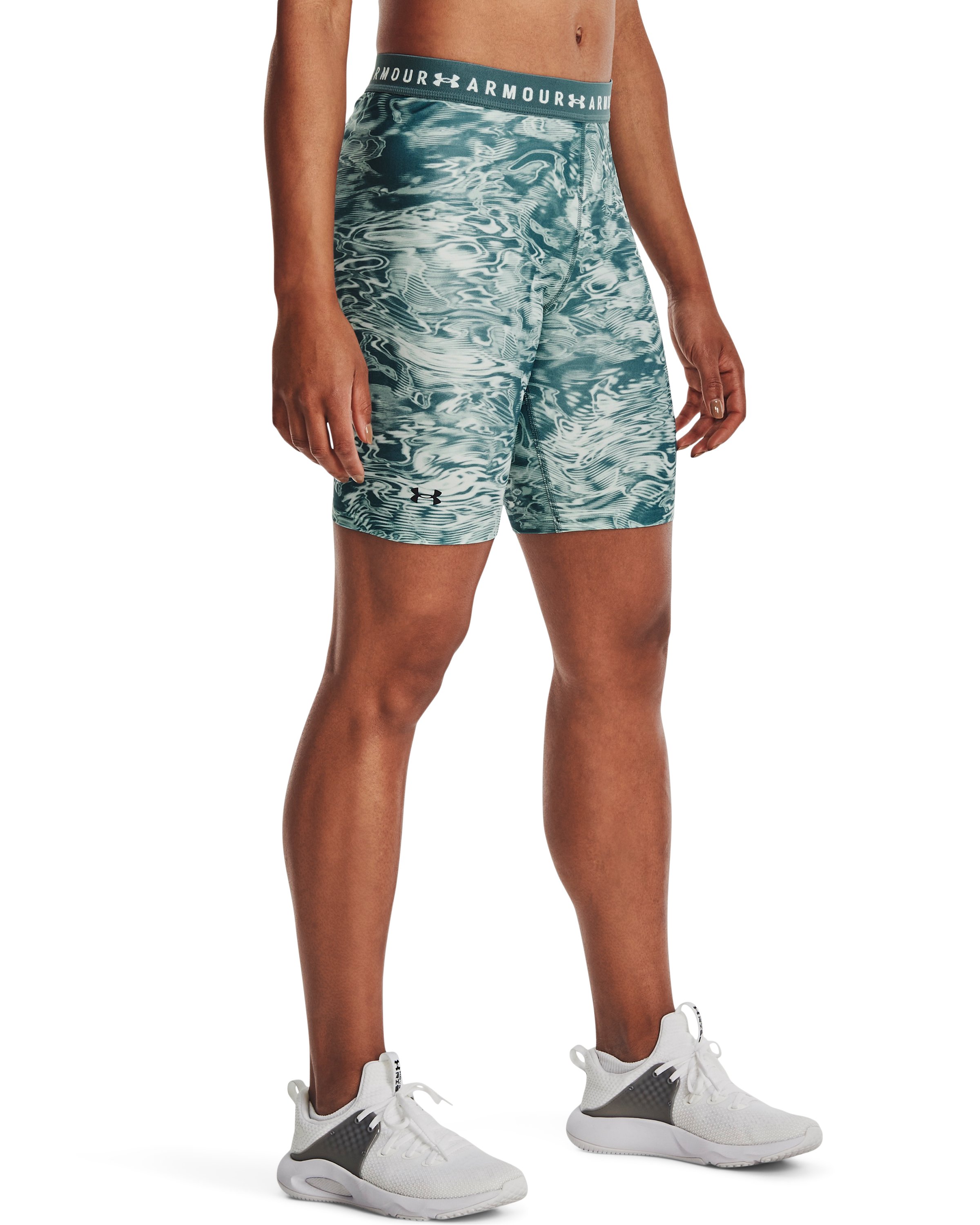 Women's HeatGear® Armour Printed Bike Shorts