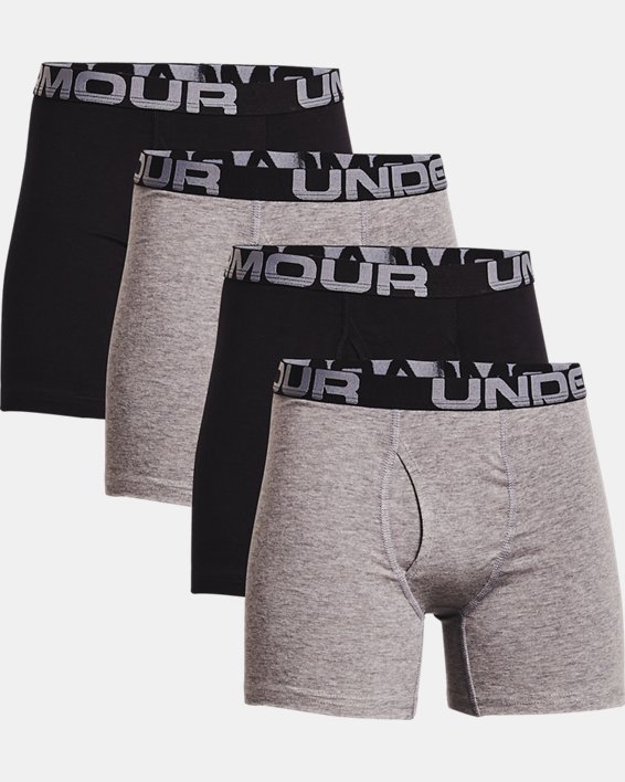 Boys' UA Cotton Boxer Briefs 4-Pack