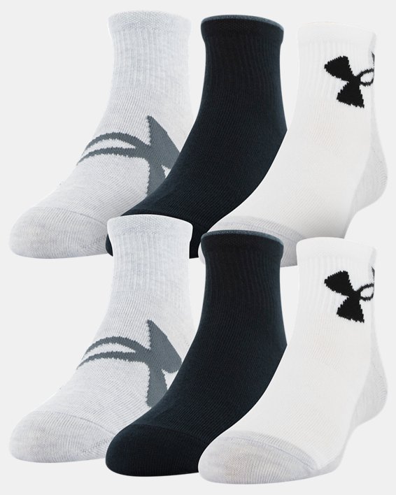Boys' UA Essential Quarter 6-Pack Socks