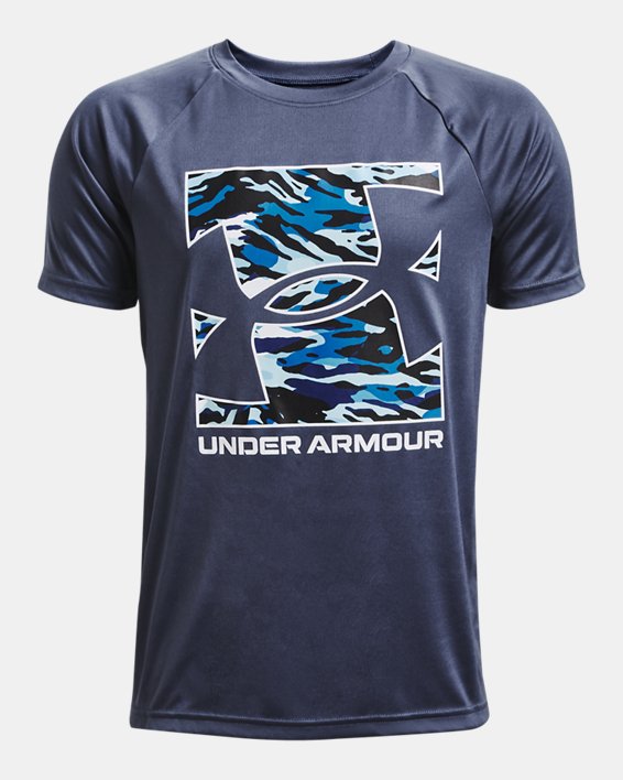 Boys' UA Tech™ Box Logo Camo Short Sleeve