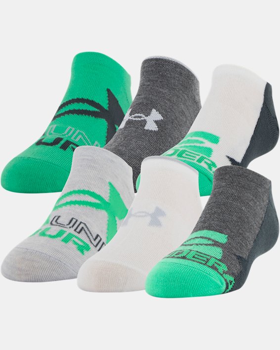 Boys' UA Essential Lite No-Show Socks 6-Pack