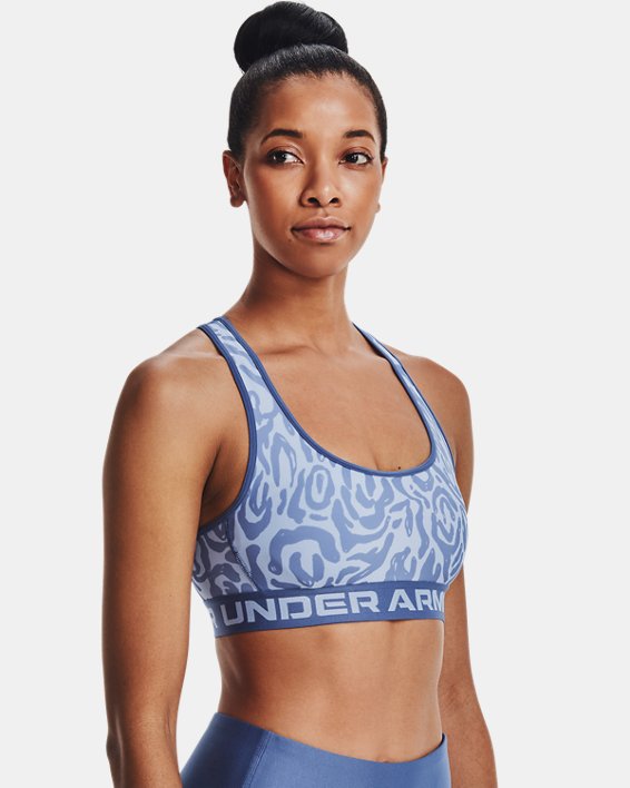 Women's Armour® Mid Crossback Mid Printed Sports Bra