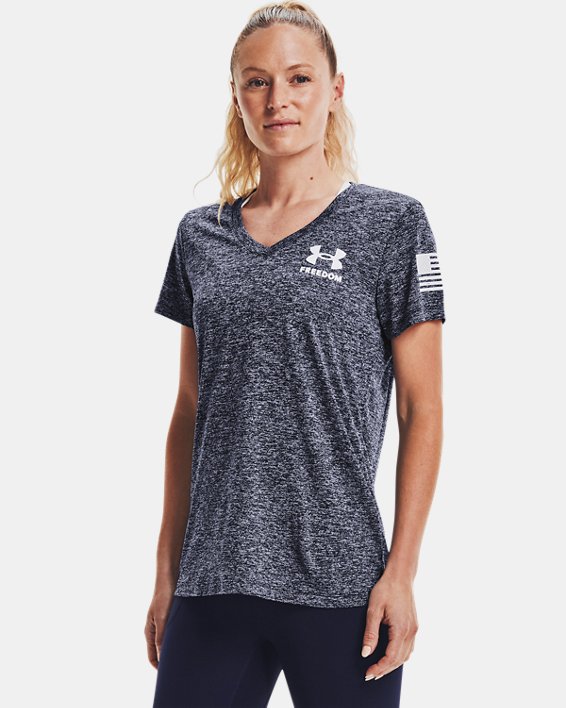 Women's UA Tech™ Freedom Short Sleeve V-Neck