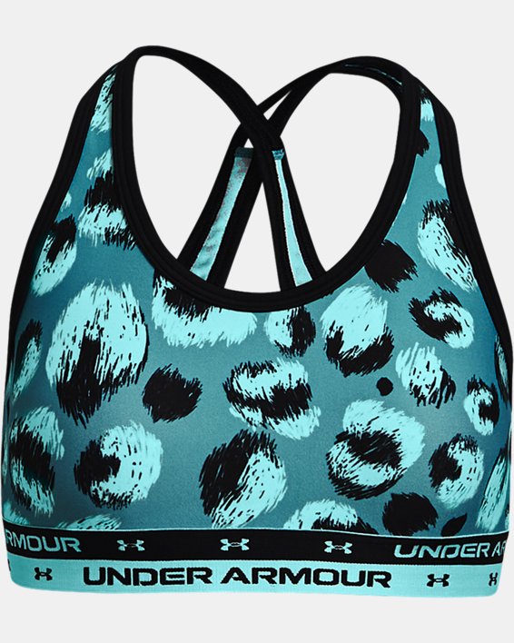 Girls' UA Crossback Printed Sports Bra