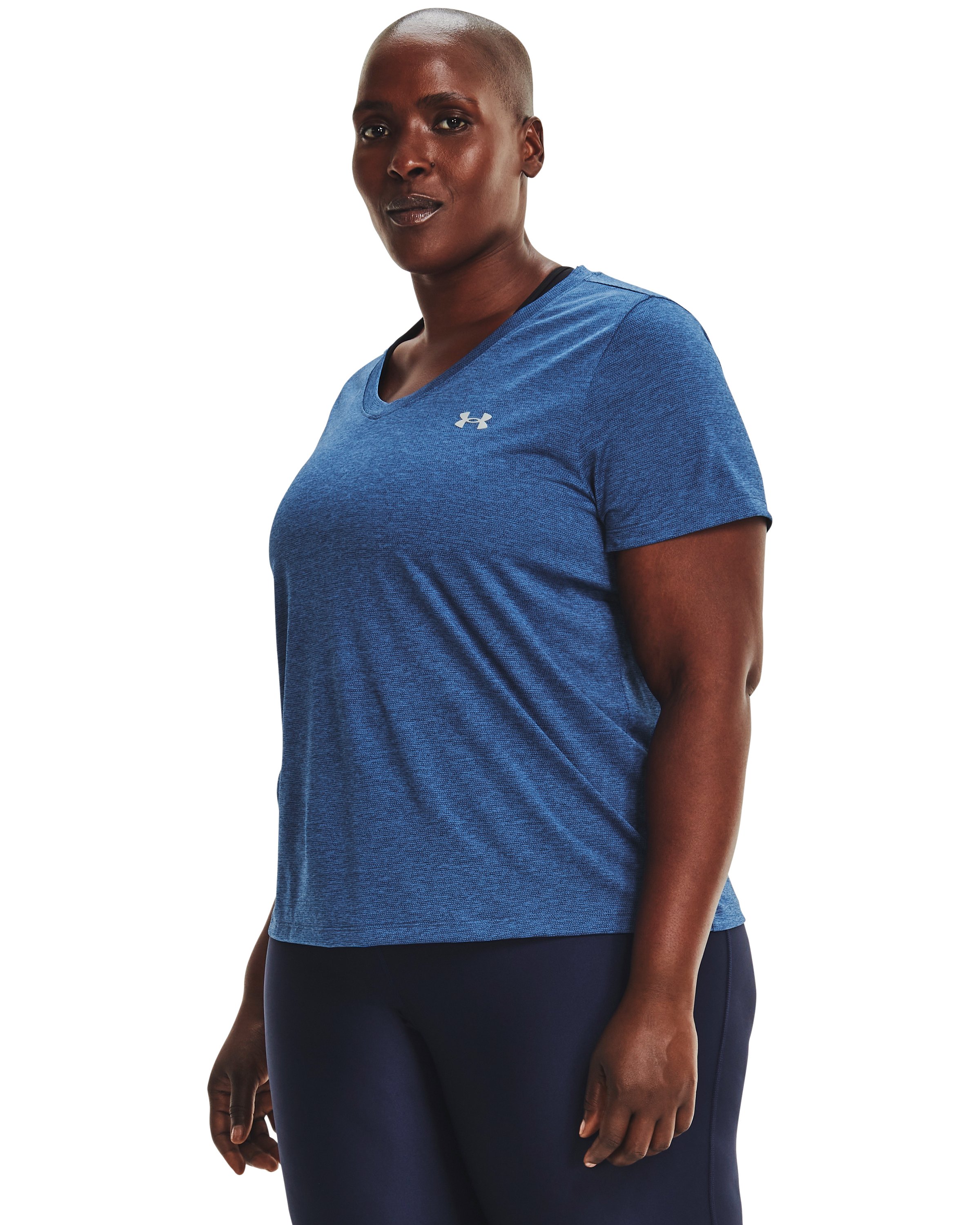 Women's UA Tech™ Heathered V-Neck Short Sleeve