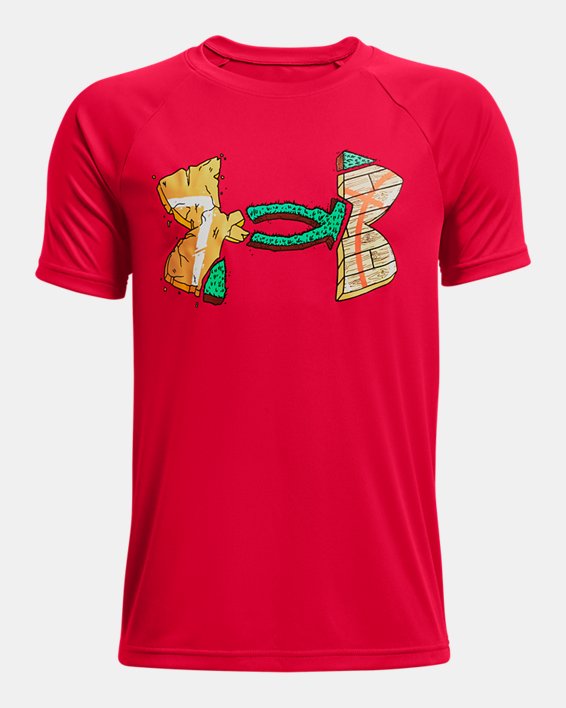 Boys' UA Tech™ Logo Sport Fill Short Sleeve