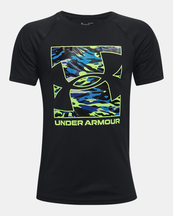 Boys' UA Tech™ Box Logo Camo Short Sleeve
