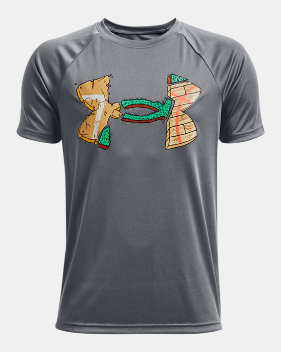 Boys' UA Tech™ Logo Sport Fill Short Sleeve