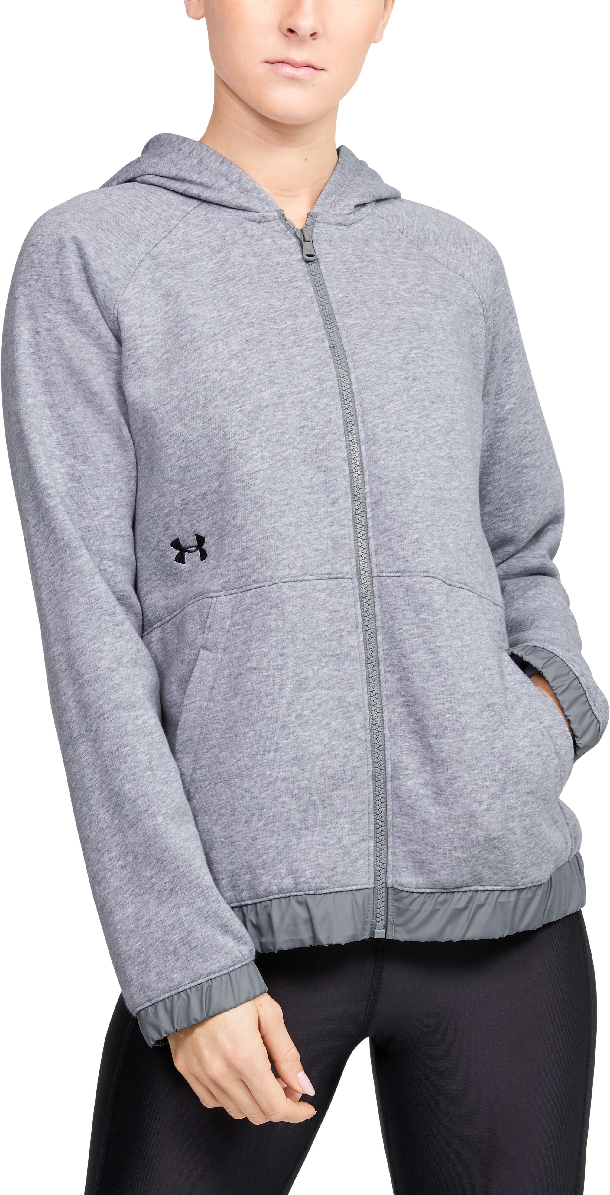 Women's UA Hustle Fleece Full Zip Hoodie