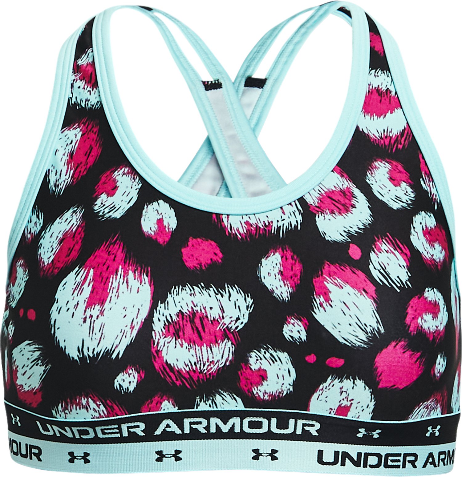 Girls' UA Crossback Printed Sports Bra