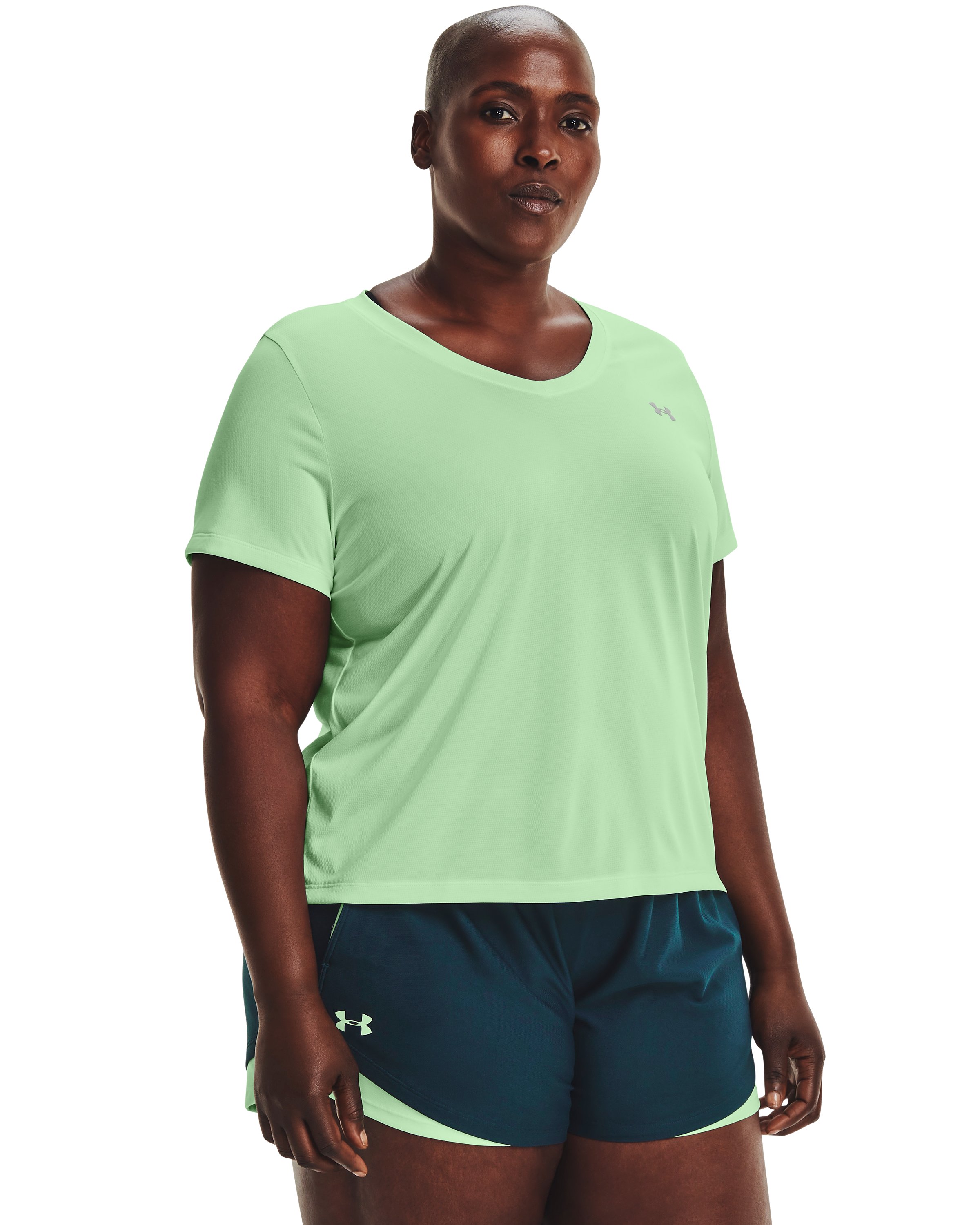 Women's UA Tech™ Heathered V-Neck Short Sleeve