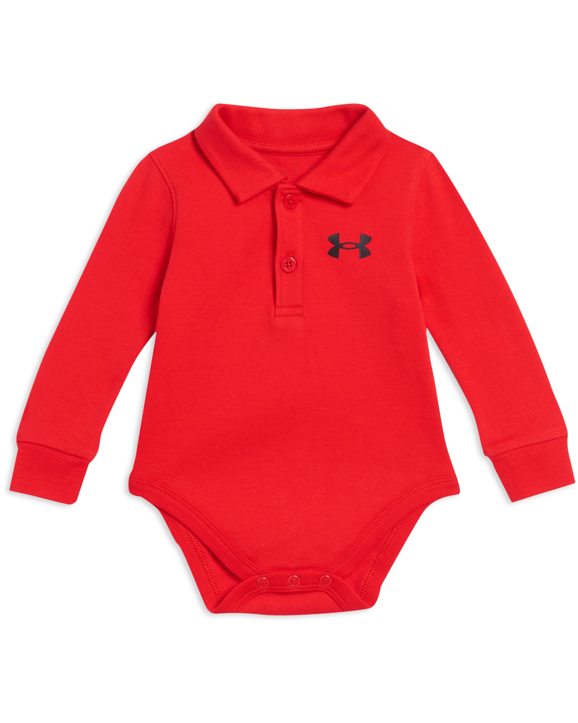 Boys' Newborn UA Long Sleeve Polo Bodysuit
