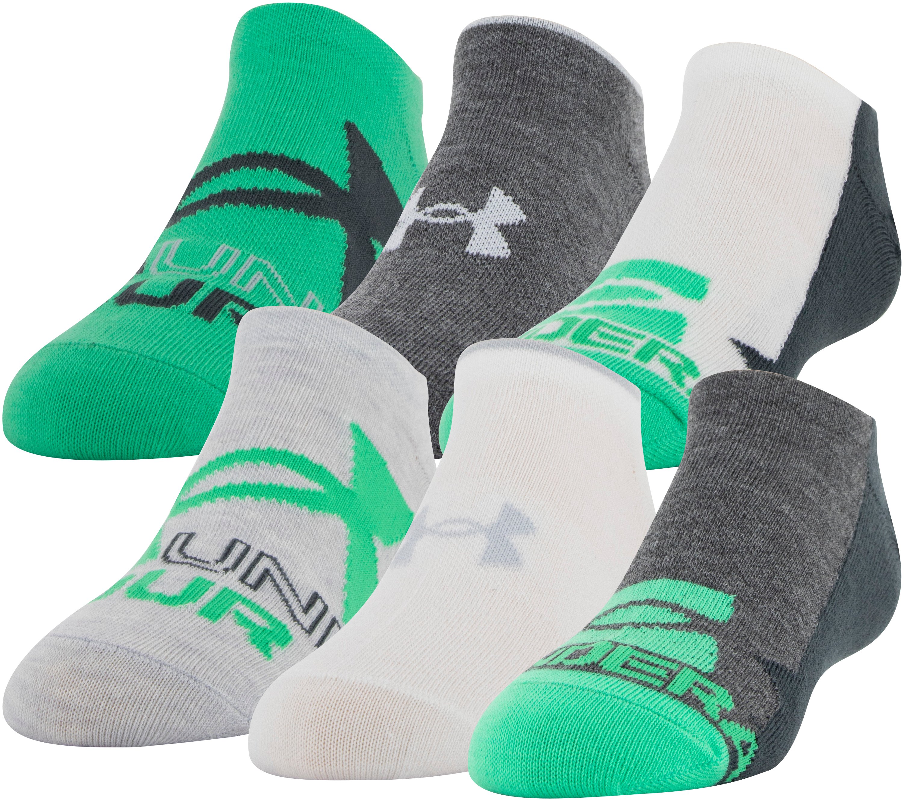 Boys' UA Essential Lite No-Show Socks 6-Pack