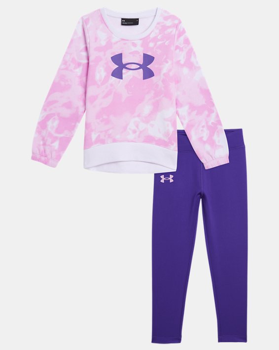 Girls' Pre-School UA Botanic Dye Crewneck Set