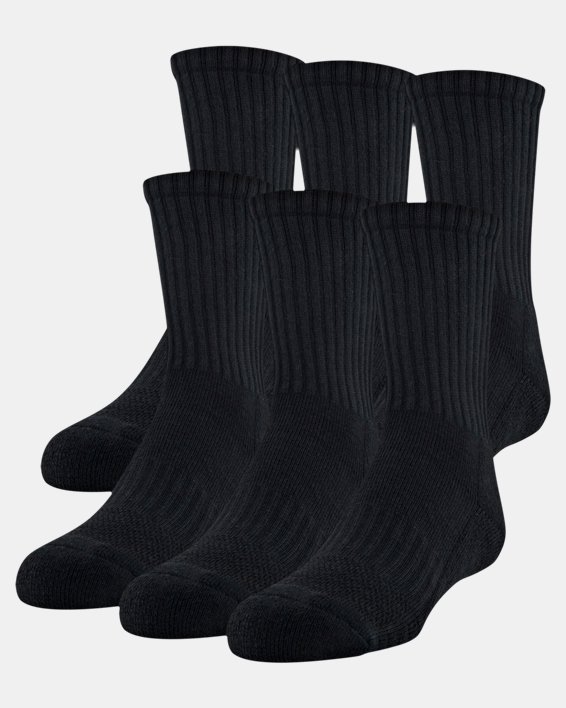 Kids' UA Training Cotton Crew 6-Pack Socks