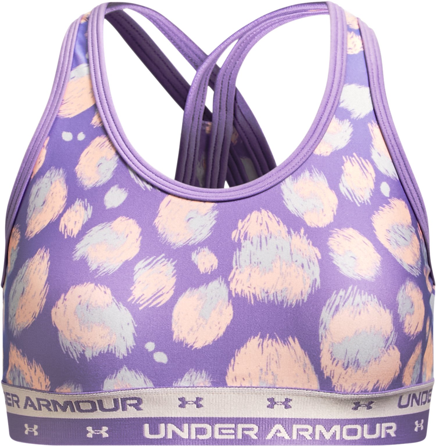 Girls' UA Crossback Printed Sports Bra