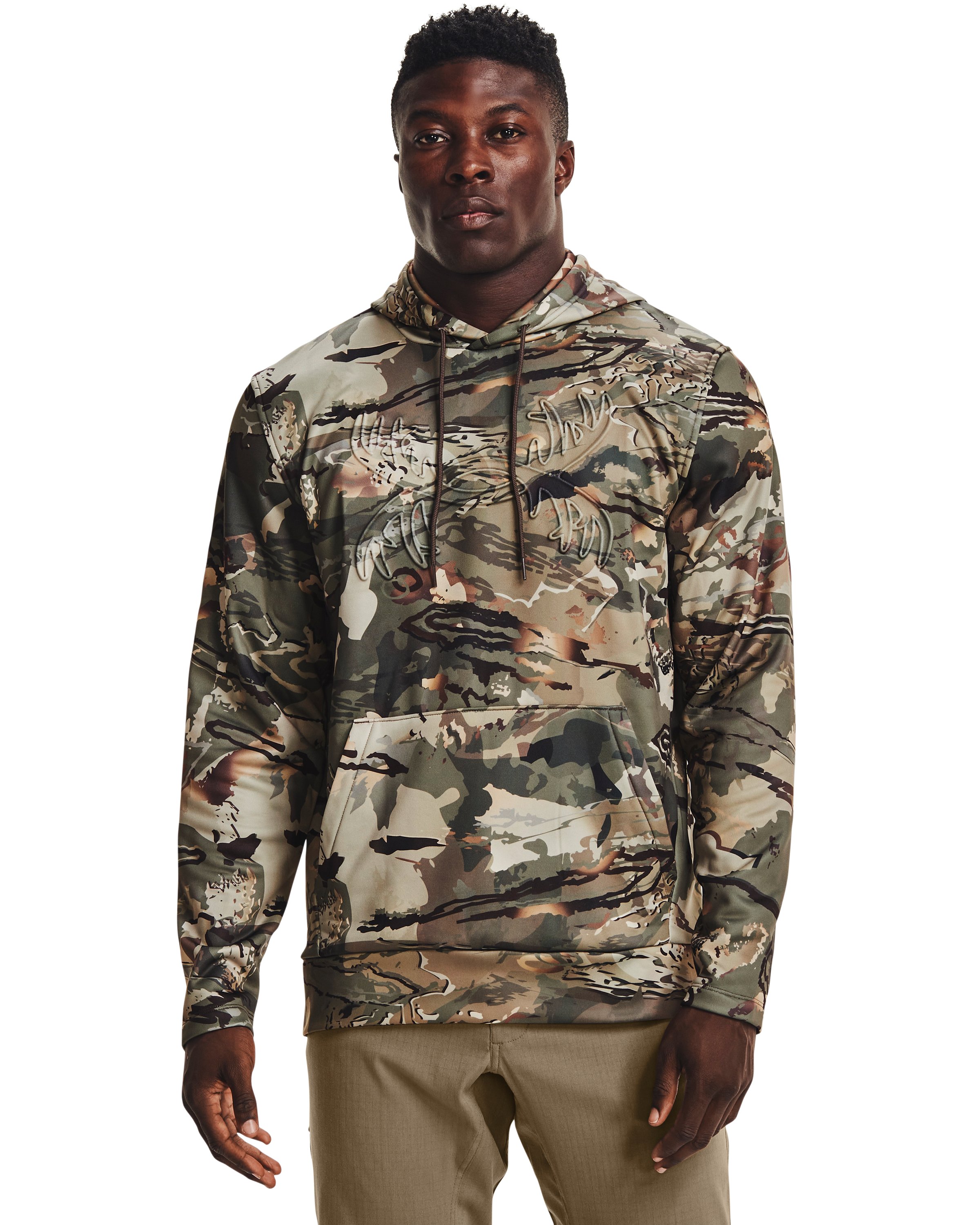 Men's Armour Fleece® Camo Emboss Antler Hoodie