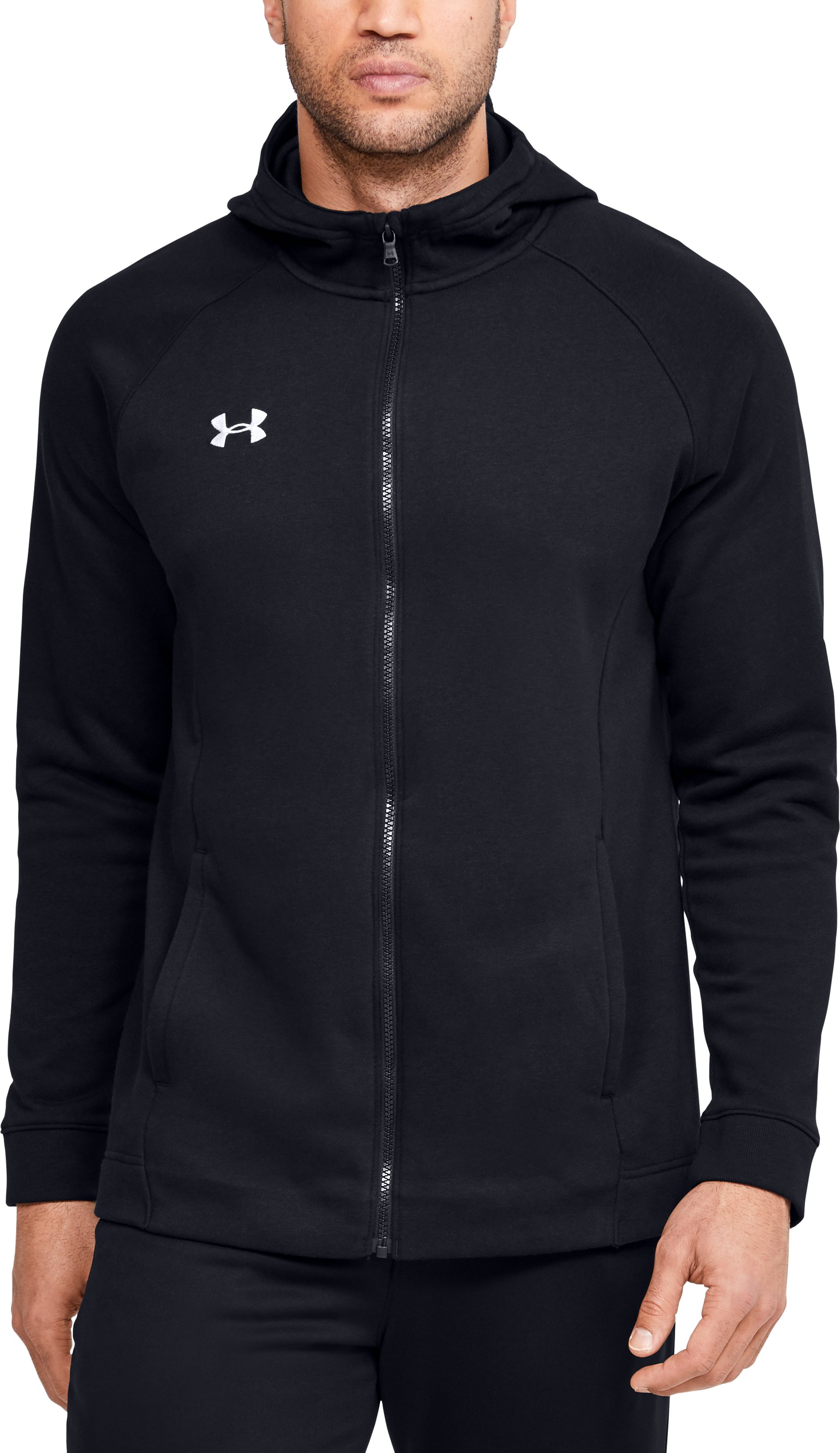 Men's UA Hustle Fleece Full Zip Hoodie