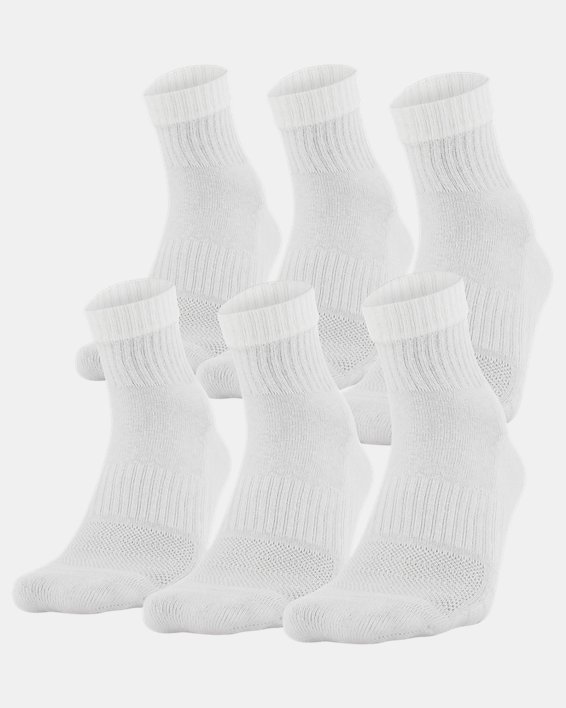 Youth UA Training Cotton Quarter – 6-Pack Socks