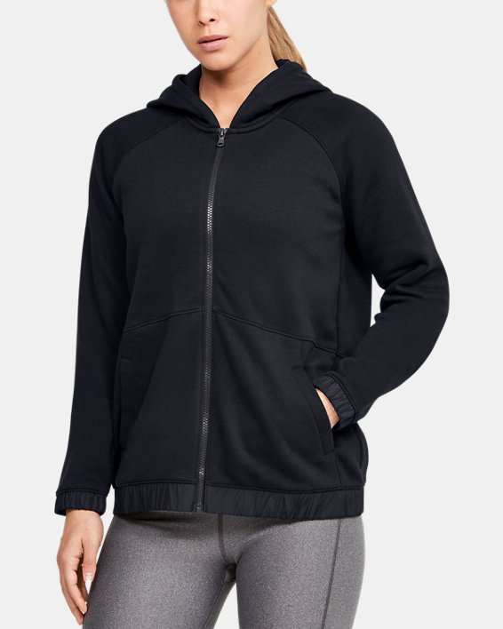 Women's UA Hustle Fleece Full Zip Hoodie