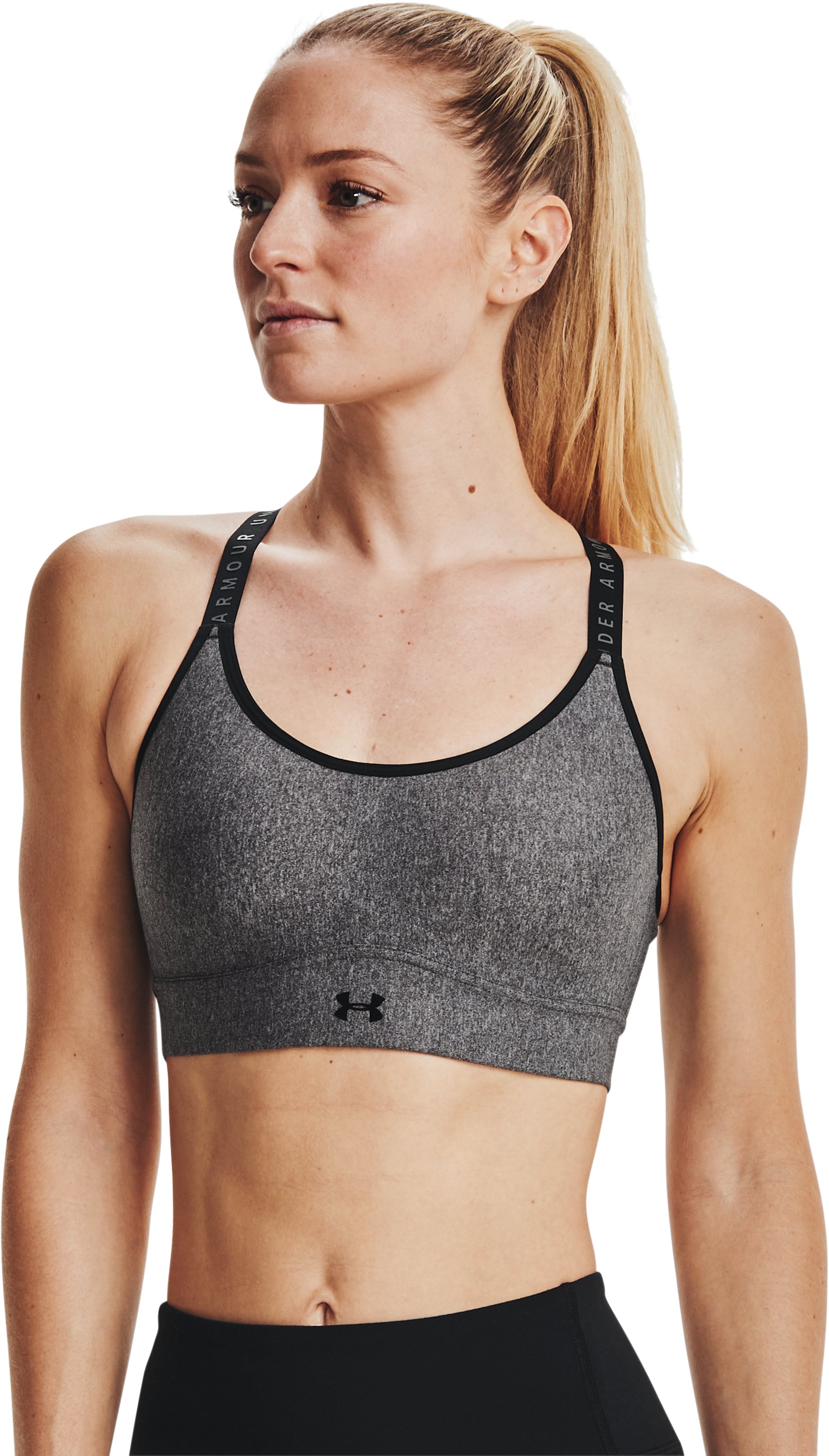 Women's UA Infinity Mid Heather Cover Sports Bra