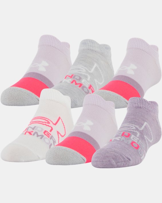 Girls' UA Essential No Show – 6-Pack