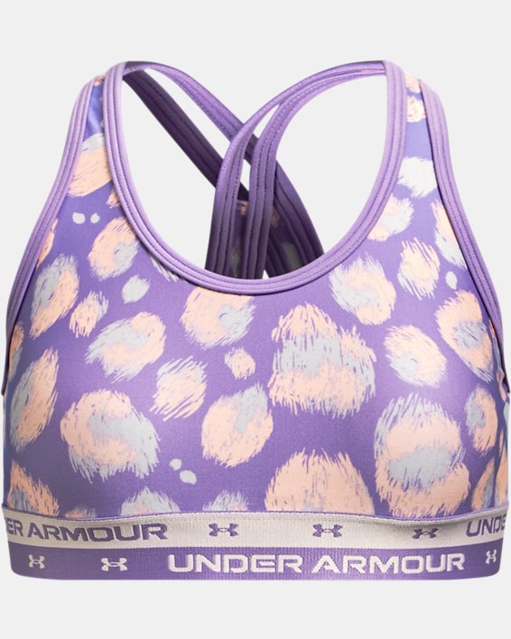 Girls' UA Crossback Printed Sports Bra