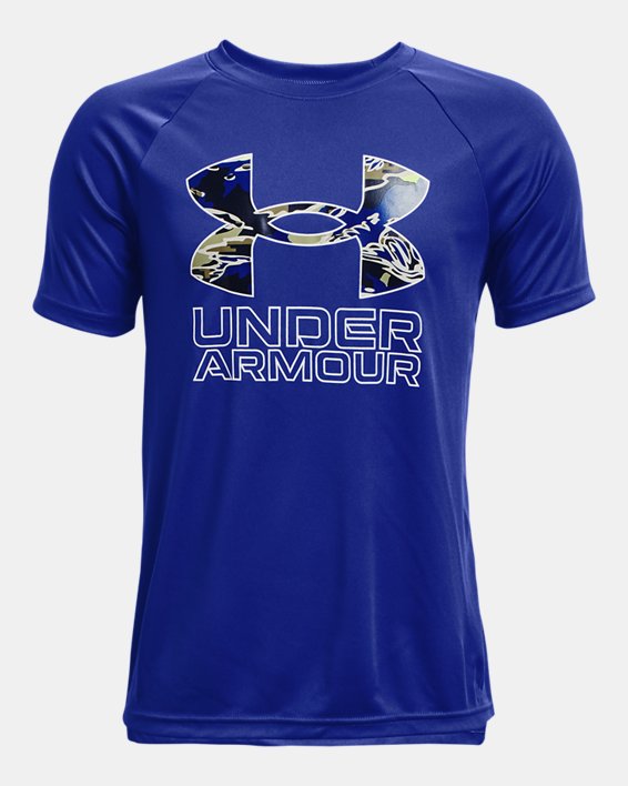 Boys' UA Tech™ Hybrid Print Fill Short Sleeve
