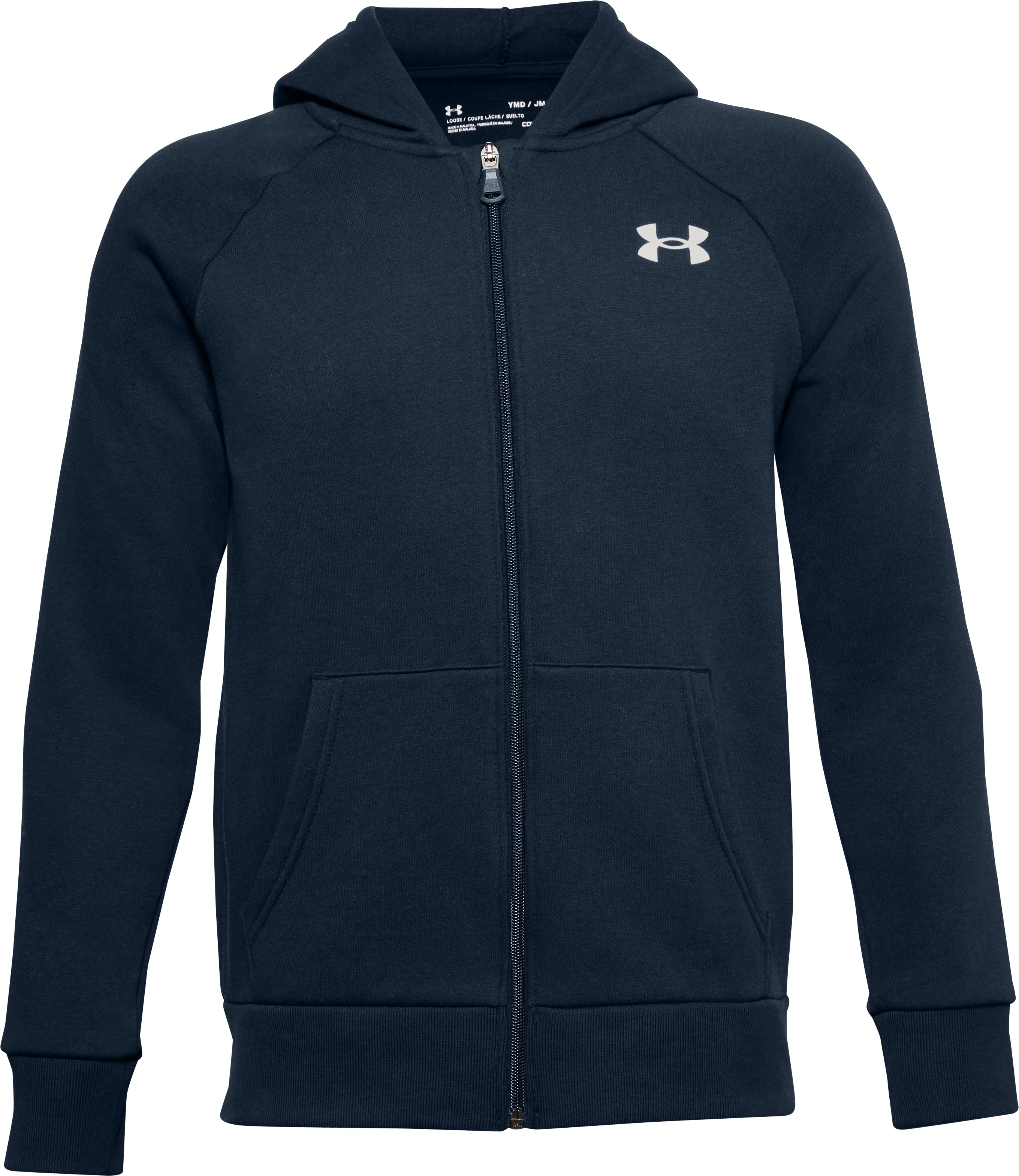 Boys' UA Rival Cotton Full Zip Hoodie