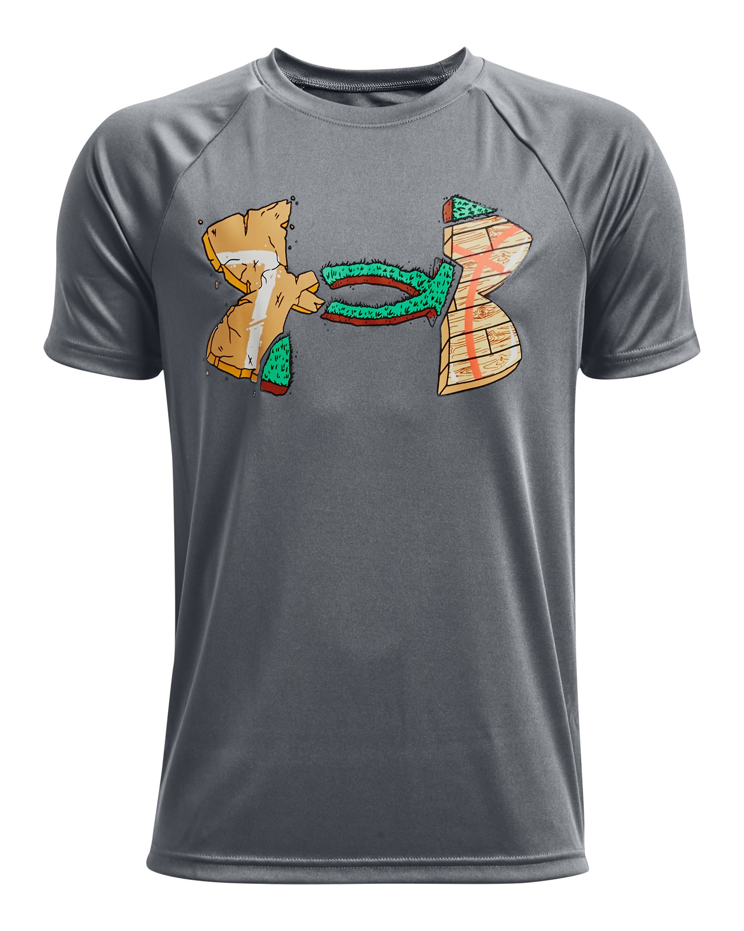 Boys' UA Tech™ Logo Sport Fill Short Sleeve
