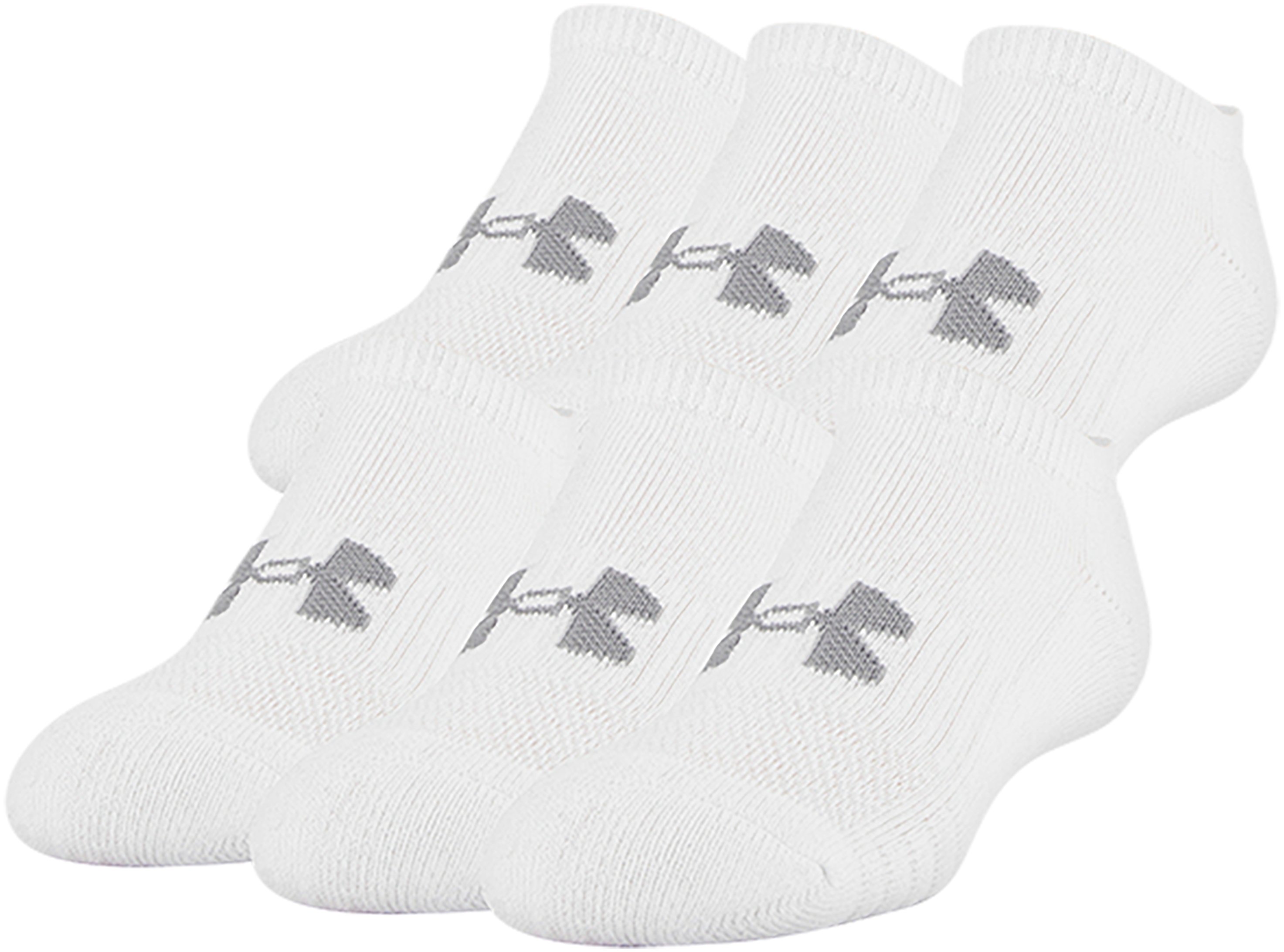 Youth UA Training Cotton No Show Socks 6-Pack