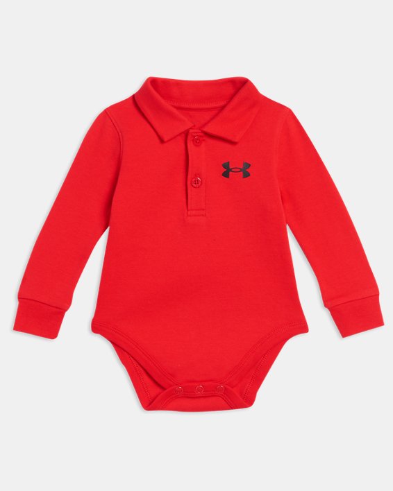 Boys' Newborn UA Long Sleeve Polo Bodysuit