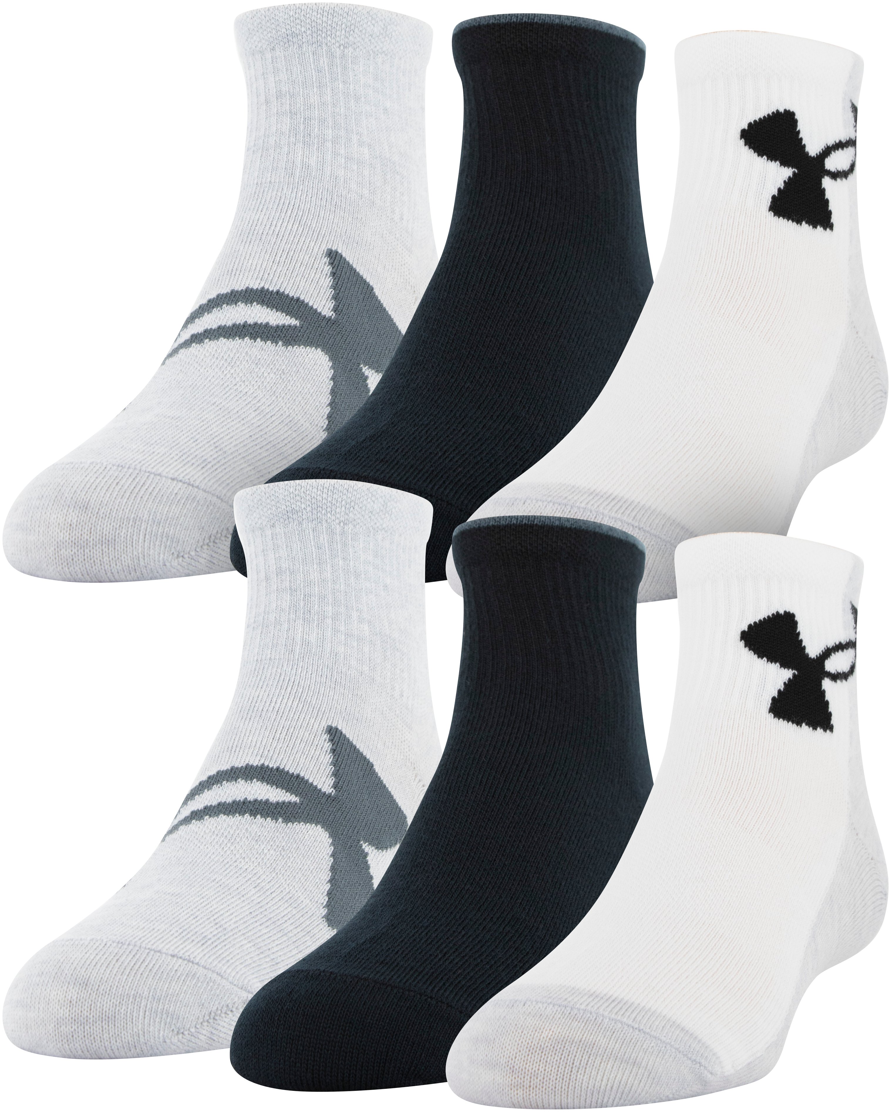 Boys' UA Essential Quarter 6-Pack Socks