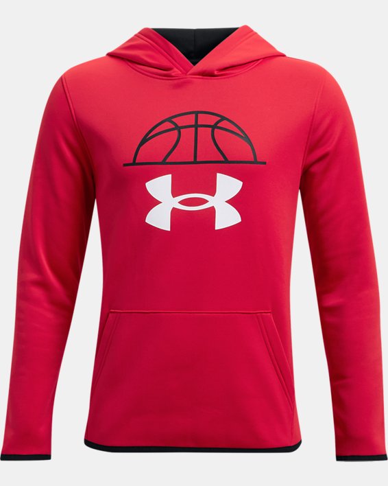 Boys' Armour Fleece® Basketball Logo Hoodie