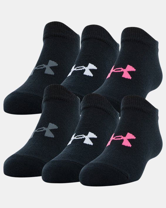 Girls' UA Essential No Show – 6-Pack