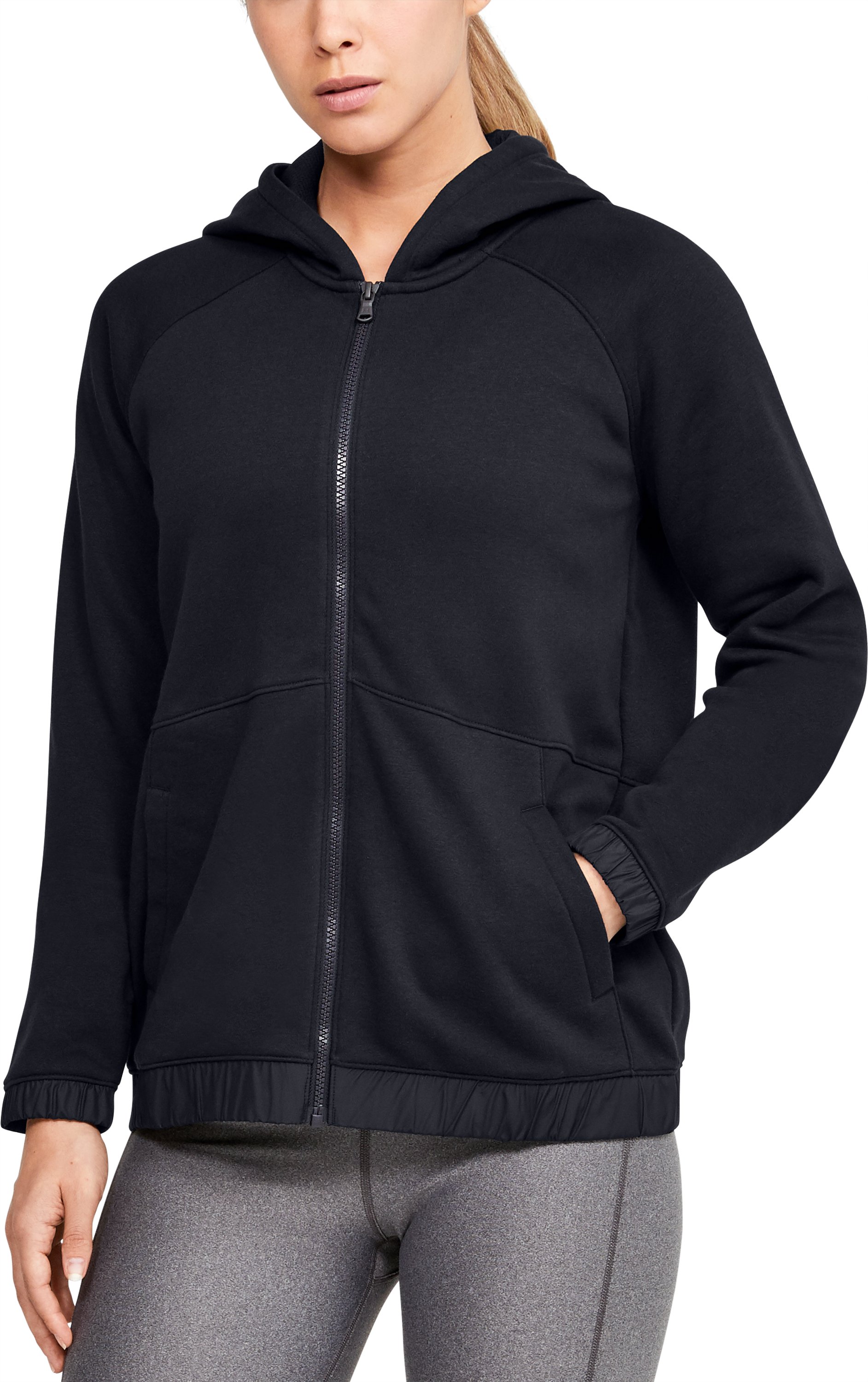 Women's UA Hustle Fleece Full Zip Hoodie