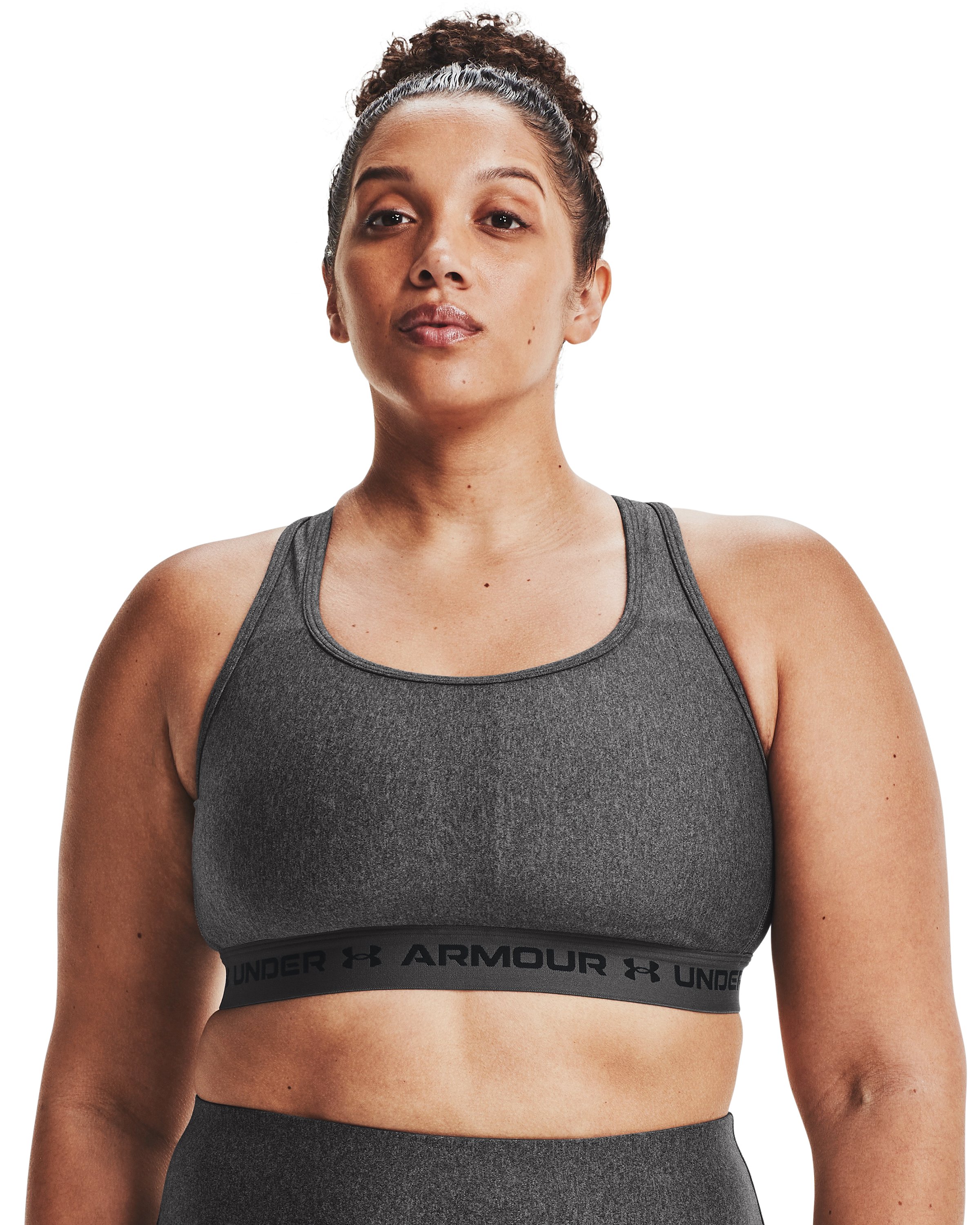 Women's Armour® Mid Crossback Heather Sports Bra