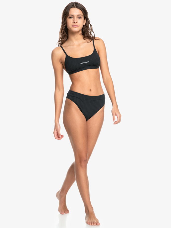 Quiksilver Womens Logo High Waist Bikini Bottoms