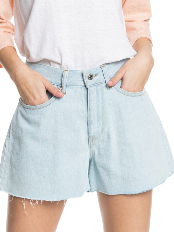 Quiksilver Womens Organic High Waist Denim Shorts