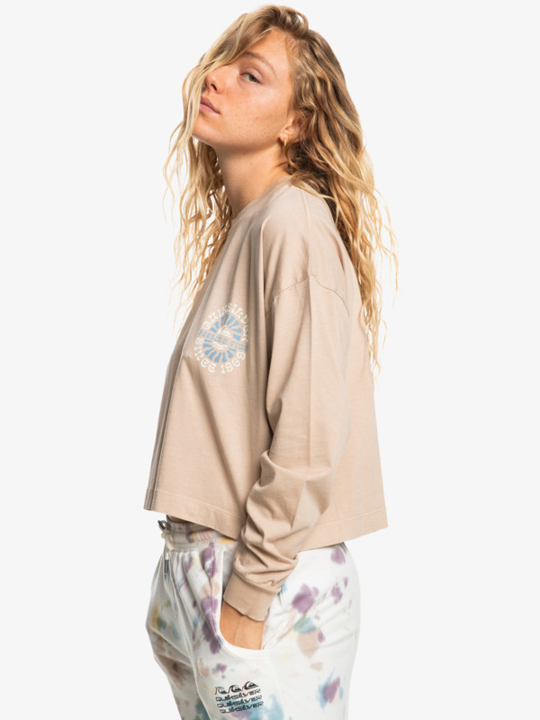 Quiksilver Womens Oversized Crop Organic Long Sleeve T-Shirt