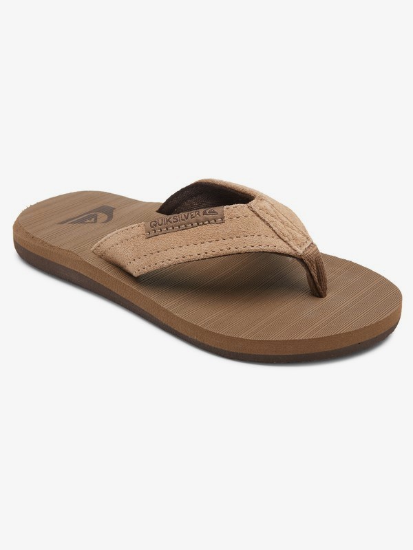 Boy's 8-16 Carving Suede Sandals