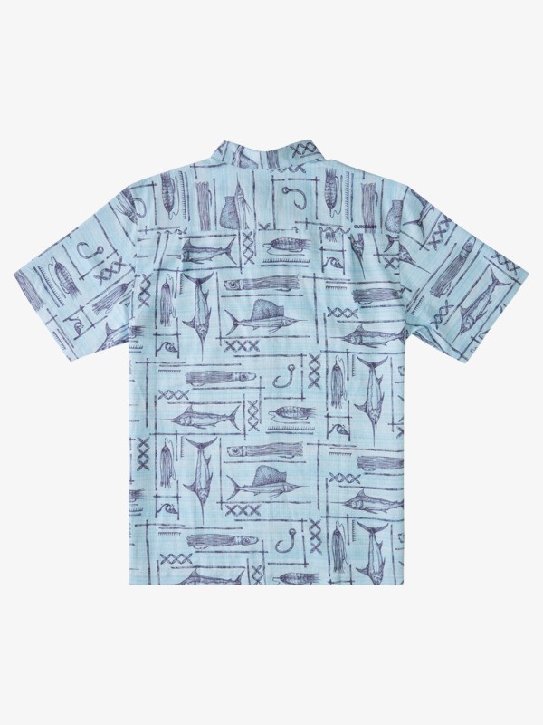 Waterman Blue Water Fish Short Sleeve Shirt