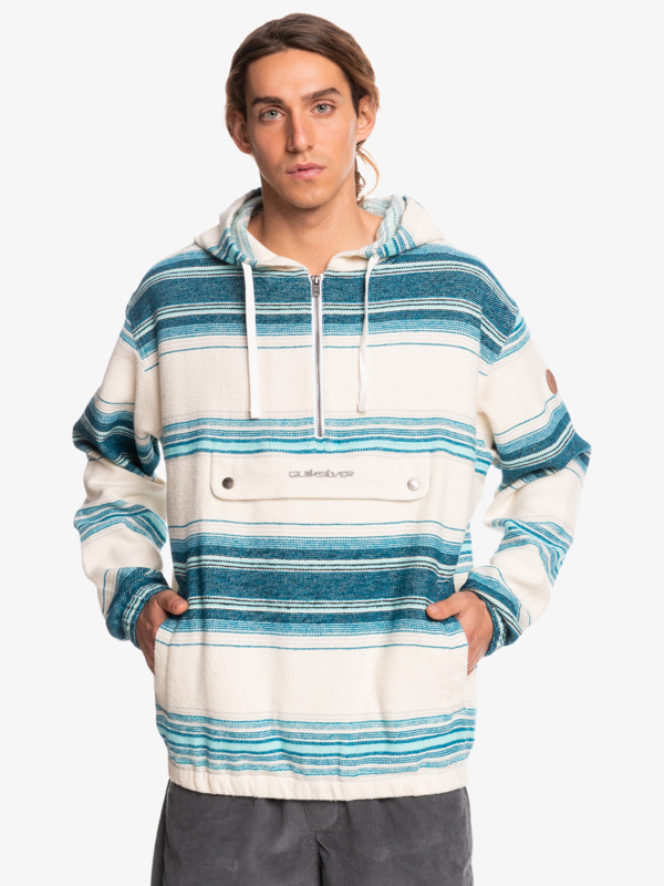 Neo Blue Half-Zip Popover Jacket