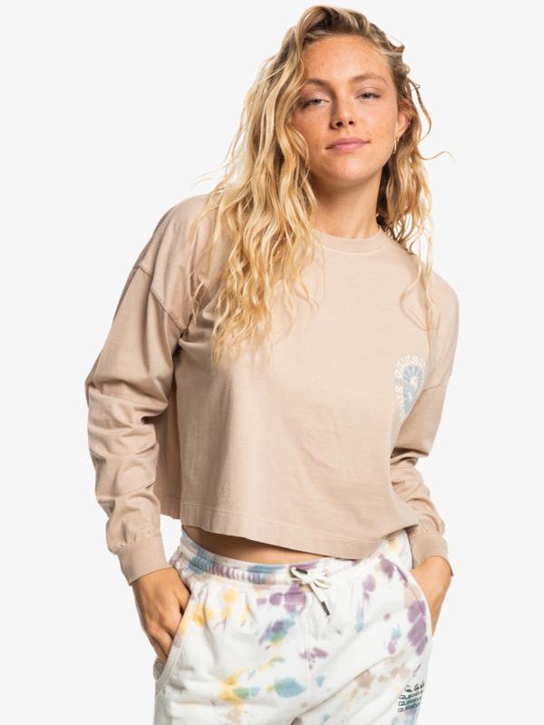 Quiksilver Womens Oversized Crop Organic Long Sleeve T-Shirt