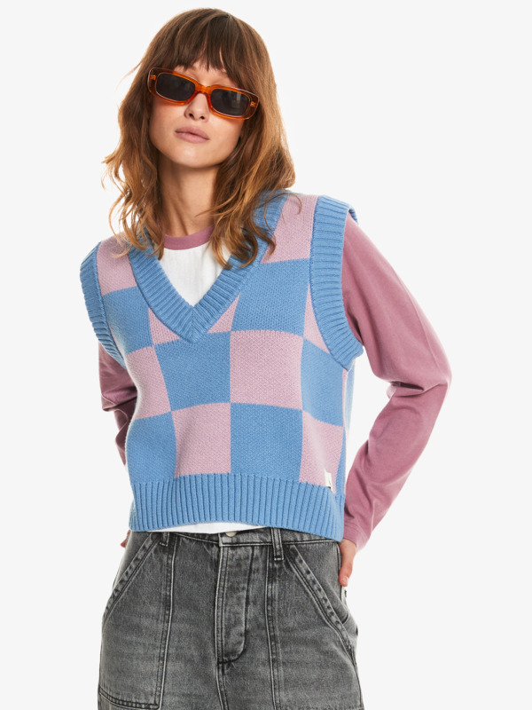 Quiksilver Womens Check Up V-Neck Vest